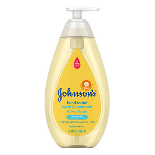 Johnsons Head-To-Toe Gentle Tear- Free Baby Wash and Shampoo, 16.9 oz